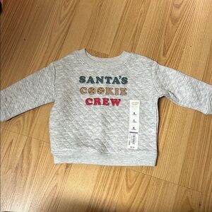 Santa's Cookie Crew Gray Sweatshirt